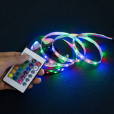 LED Strip Light RGB 5050 60SMD Flexible Ribbon led light strip RGB 5 Meter Tape Diode DC 12V+ Remote Control + Adapter
